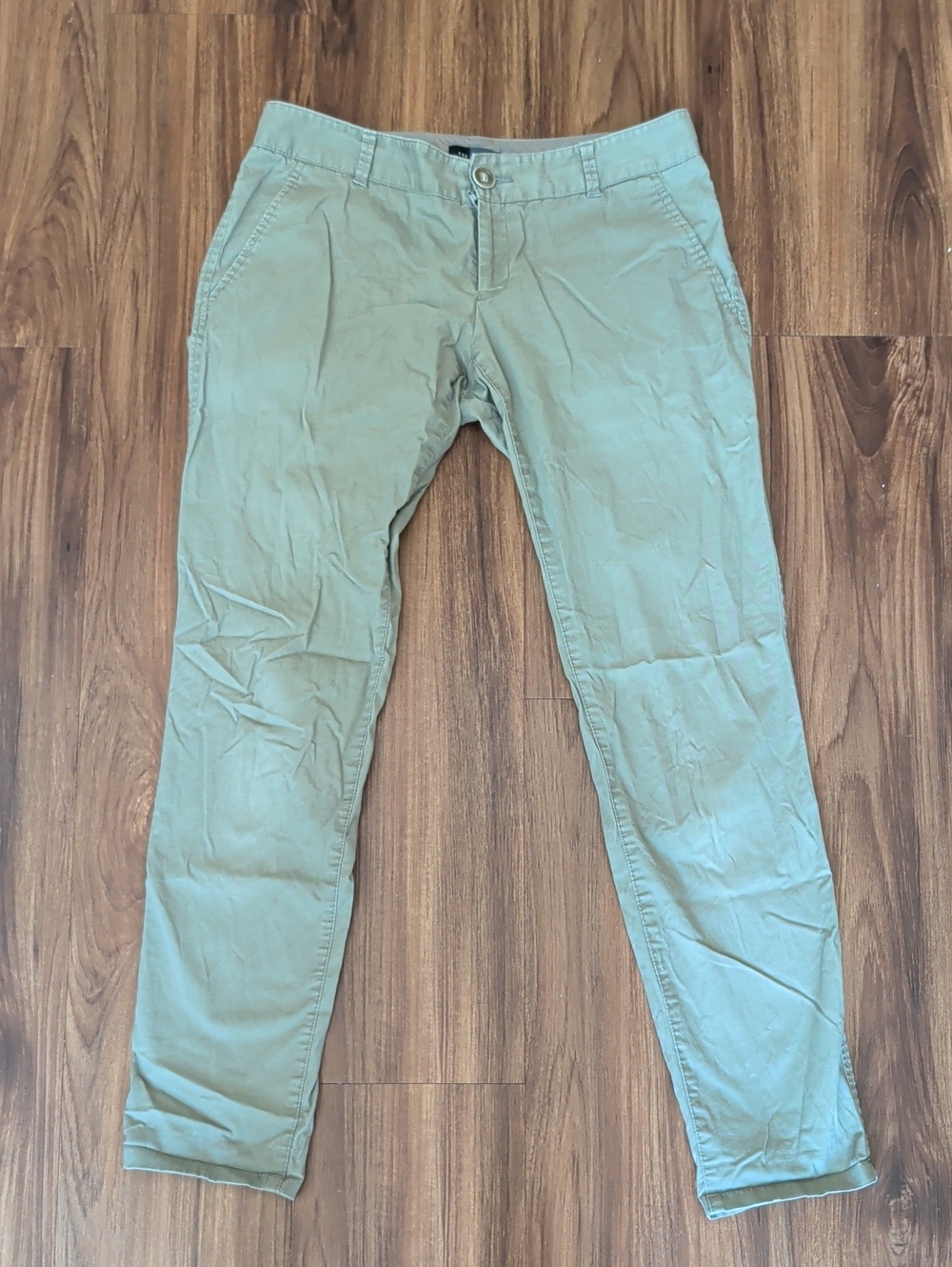 The Limited Cropped Chinos in Sage Green